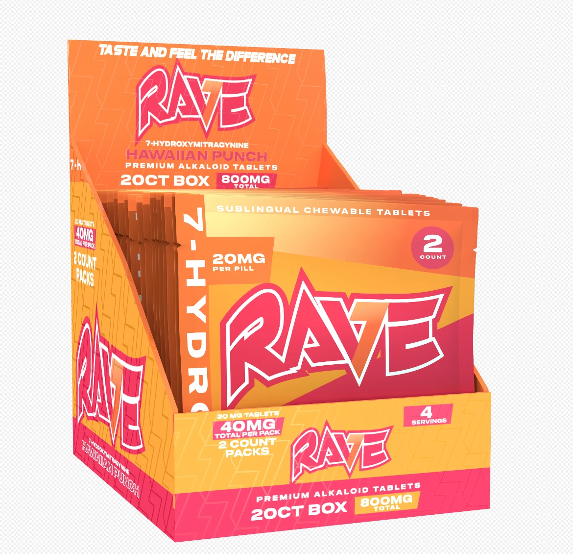 Rave 7OH Hawaiian Punch Tablets 20mg (40ct) Rave 7OH Hawaiian Punch Tablets 20mg (40ct)