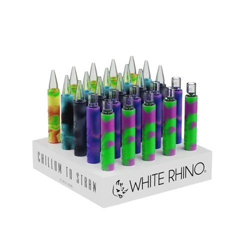 White Rhino Chillum to Straw Original (Pyrex) (25ct) White Rhino Chillum to Straw Original (Pyrex) (25ct)