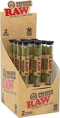 Raw Pressed Bud Wrap Pre-Rolled Flower Cones