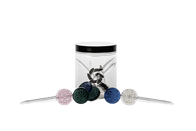 CCD-005 Jar / Hillside Glass Glass Channel Caps (12ct)