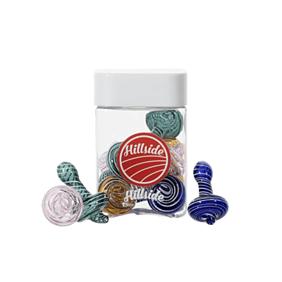 CCG-034 Jar / Hillside Glass Swirl Directional Carb Caps (12ct)