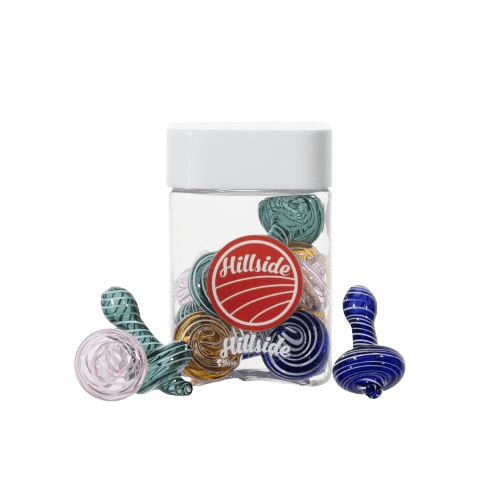 CCG-034 Jar / Hillside Glass Swirl Directional Carb Caps (12ct) CCG-034 Jar / Hillside Glass Swirl Directional Carb Caps (12ct)