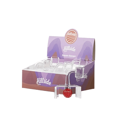 DLQ-052-14 Box / Hillside Glass Square Banger 14mm Box Set (6ct)