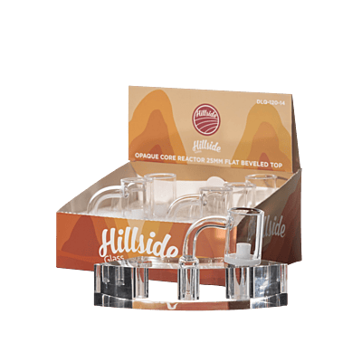 DLQ-120-14 Box / Hillside Glass Opaque Core Reactor 25MM Flat Beveled Top Banger 14mm Box Set (6ct)