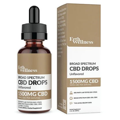 ERTH Wellness Broad Spectrum THC Free CBD Drops ERTH Wellness Broad Spectrum THC Free CBD Drops