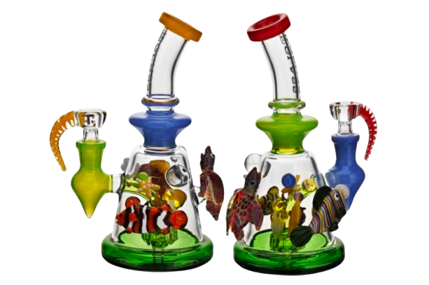 EG Glass 8" Sea Animals Rig w/ Horn Bowl (EG-11)