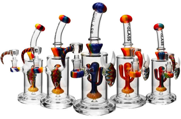 EG Glass 10.5" Cactus Rig w/ Horn Bowl (EG-16) EG Glass 10.5" Cactus Rig w/ Horn Bowl (EG-16)