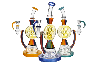 EG Glass 11.5" Swiss Rig w/ Horn Bowl (EG-17)