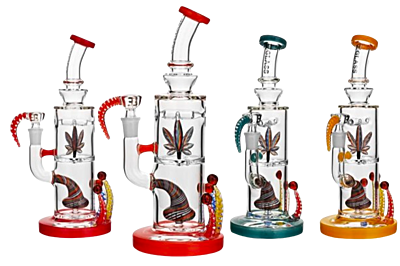 EG Glass 11.5" Spinning Leaf Rig w/ Horn Bowl (EG-18)