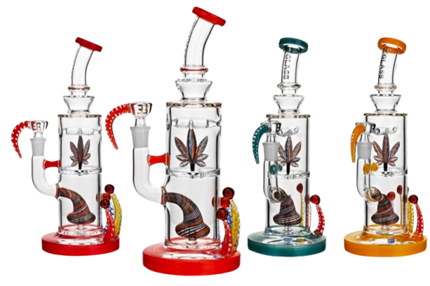 EG Glass 11.5" Spinning Leaf Rig w/ Horn Bowl (EG-18) EG Glass 11.5" Spinning Leaf Rig w/ Horn Bowl (EG-18)