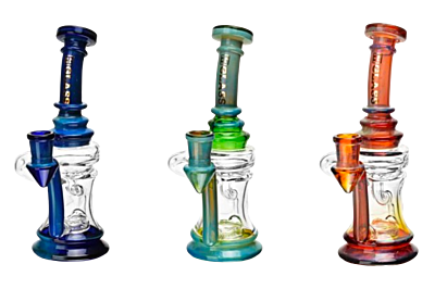 EG Glass 8" Recycler Rig w/ Clear Bowl (EG-42)