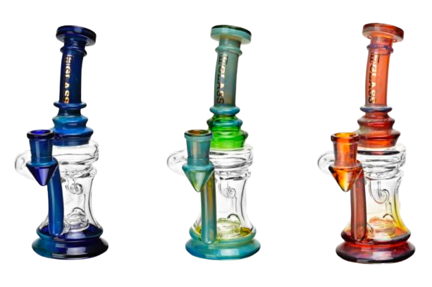 EG Glass 8" Recycler Rig w/ Clear Bowl (EG-42)