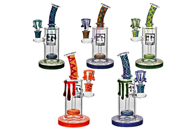 EG Glass 8.27" Dripping Wig Wag Rig w/ Dripping Bowl (EG-54)