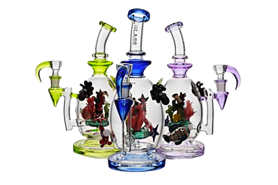 EG Glass 9.8" Sea Animal Egg Rig w/ Horn Bowl (EG-59)