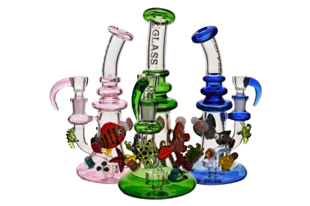 EG Glass 8.4" Sea Animal Rig w/ Horn Bowl (EG-62)