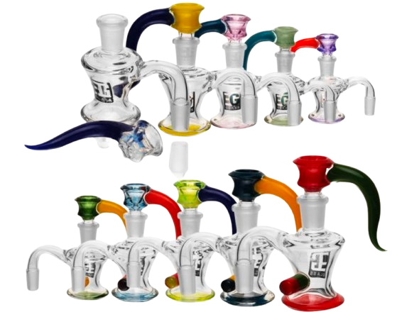 EG Glass 3.35" Horn Ash Catcher w/ Horn Bowl (EGA33)