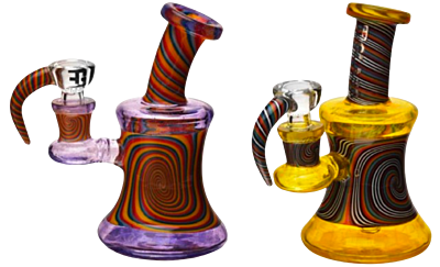 EG Glass 6" Wig Wag Rig w/ Horn Bowl (ES-2228)