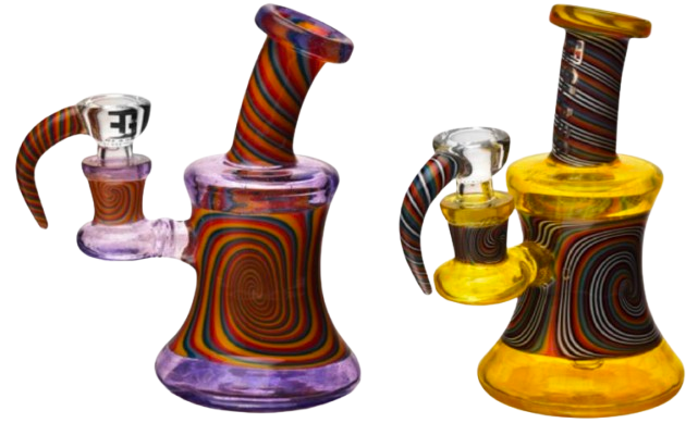 EG Glass 6" Wig Wag Rig w/ Horn Bowl (ES-2228)