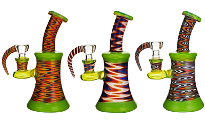 EG Glass 7" Wig Wag Rig w/ Horn Bowl (ES-2229)