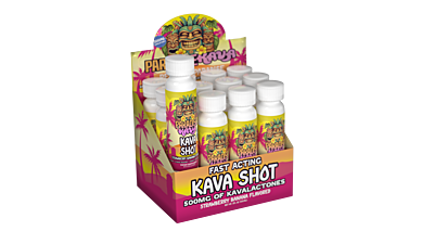Paradise Kava Strawberry Banana 500mg Shot 12ct