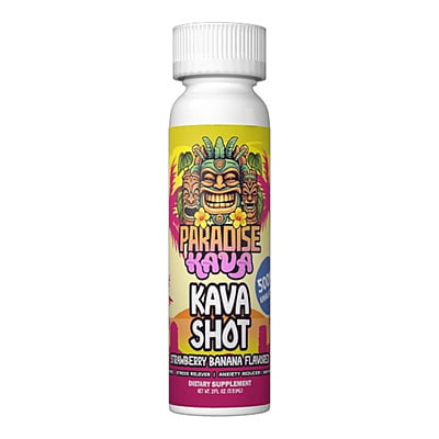 Paradise Kava Strawberry Banana 500mg Shot (12ct)