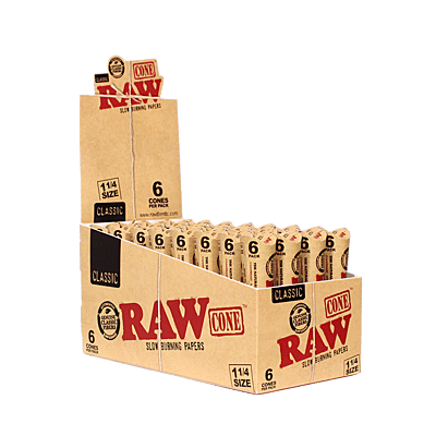 Raw Cone Rolling Papers 32 Pack