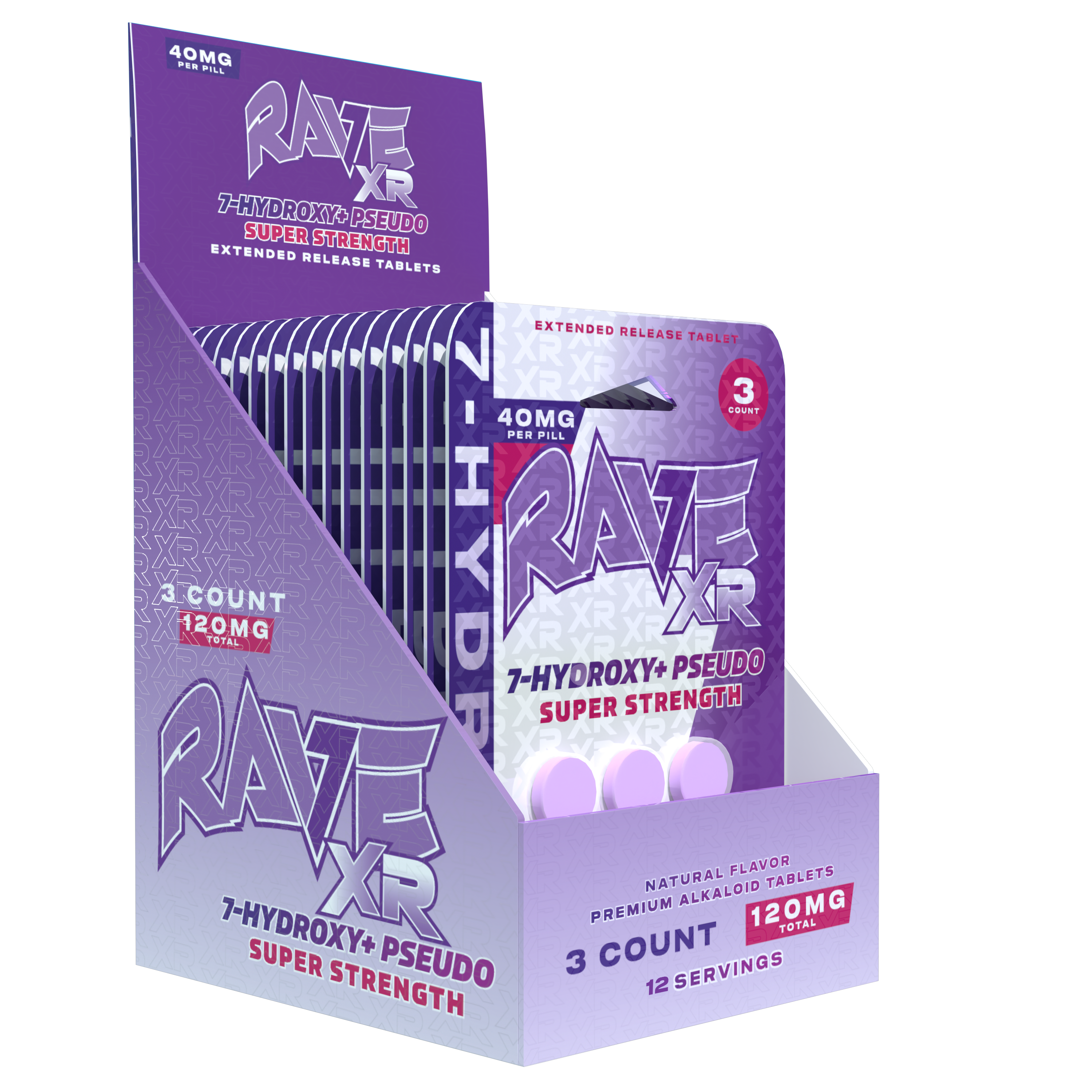 Rave XR 7oh + P7 Super Strength Tablets 40mg (10ct)