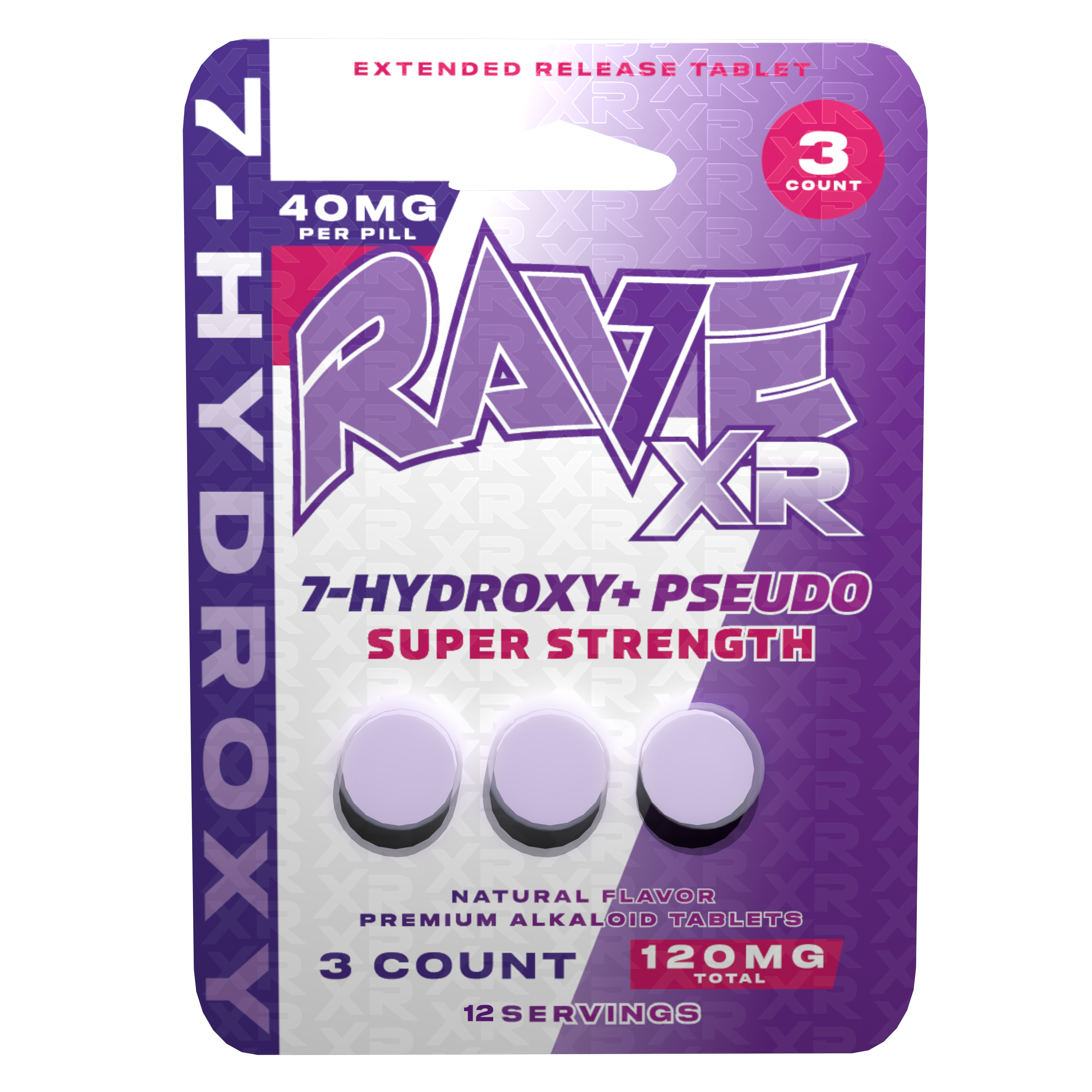 Rave XR 7oh + P7 Super Strength Tablets 40mg (10ct) Rave XR 7oh + P7 Super Strength Tablets 40mg (10ct)