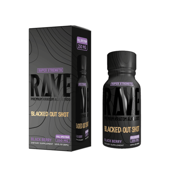 Rave 30mL Shot Blacked Out Shot (Black Berry) (12ct)