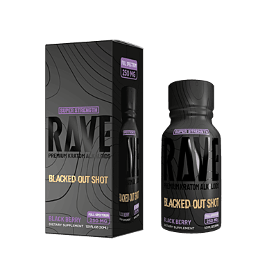 Rave 30mL Shot Blacked Out Shot 250mit (Black Cherry) (12ct) Rave 30mL Shot Blacked Out Shot 250mit (Black Cherry) (12ct)