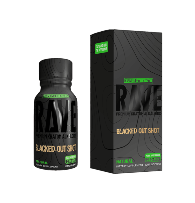 Rave 30mL Shot Blacked Out Shot (Natural) (12ct)