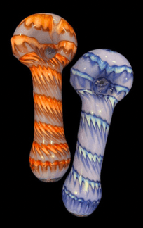 Izlow Glass Coil Drag Sandblasted Handpipe Izlow Glass Coil Drag Sandblasted Handpipe