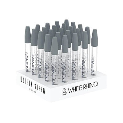 White Rhino Quartz V1 Dab Straw w/ Silicone Cap