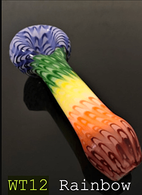 Izlow Glass WT12 Rainbow Drag Handpipe