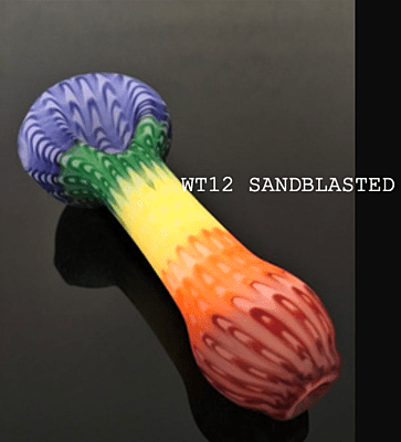 Izlow Glass WT12 Rainbow Drag Handpipe