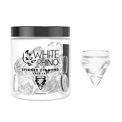 White Rhino Spinner Diamond Carb Cap